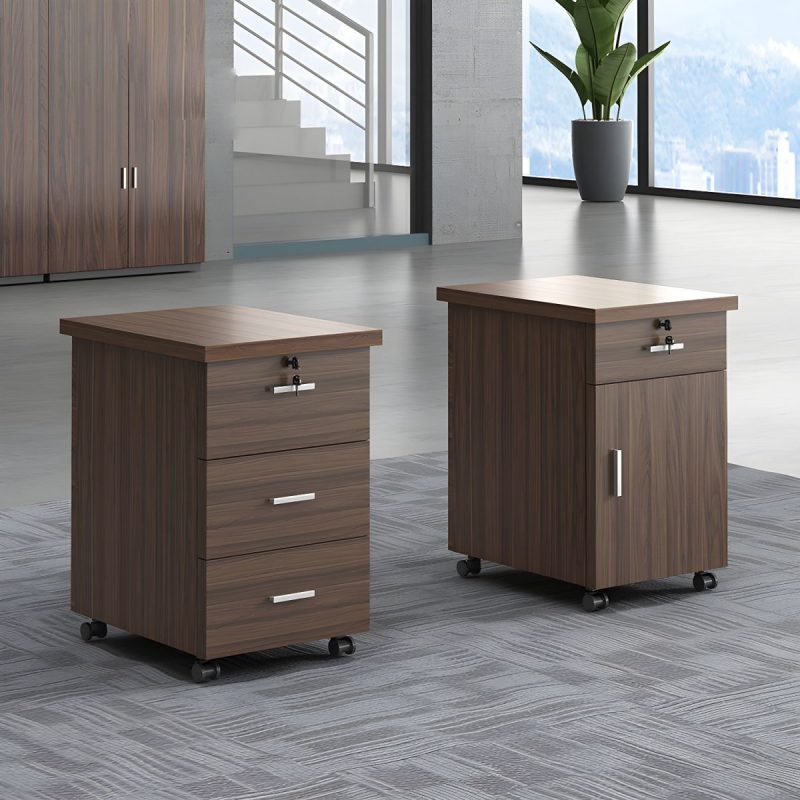 Wooden movable storage cabinet - Image 4