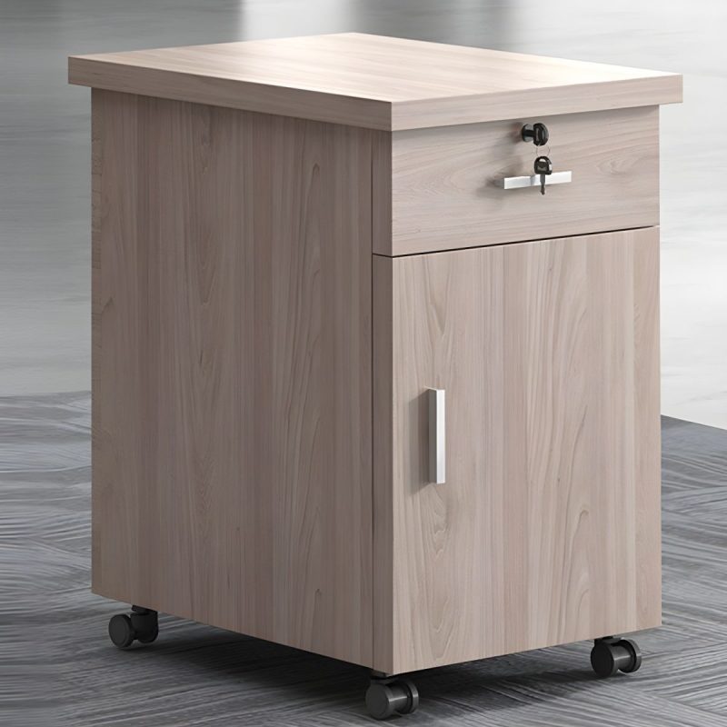 Wooden movable storage cabinet - Image 2