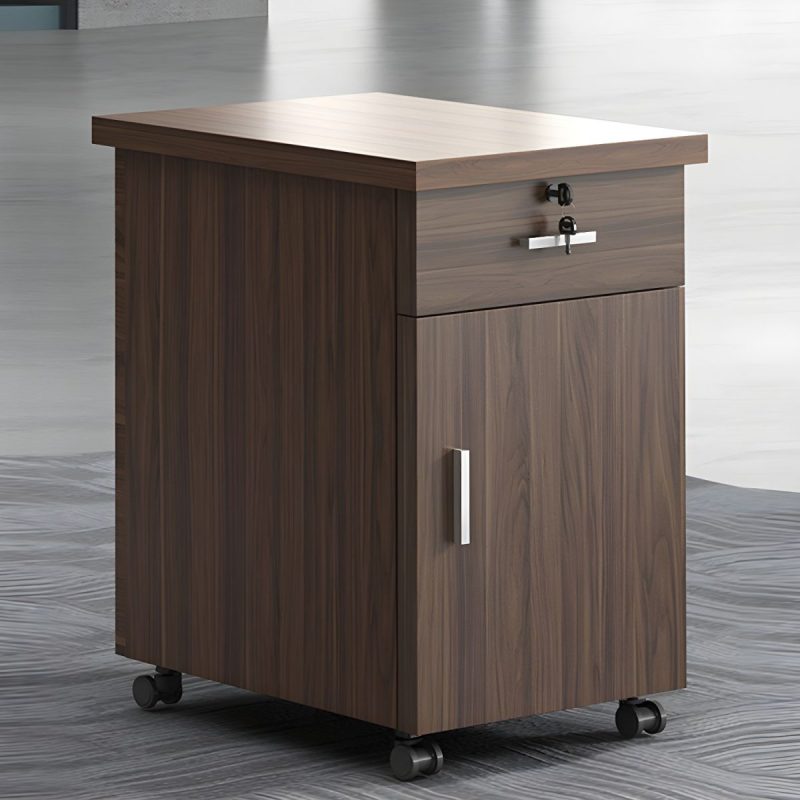 Wooden movable storage cabinet - Image 3