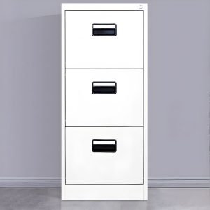 3-drawer metallic filing cabinet