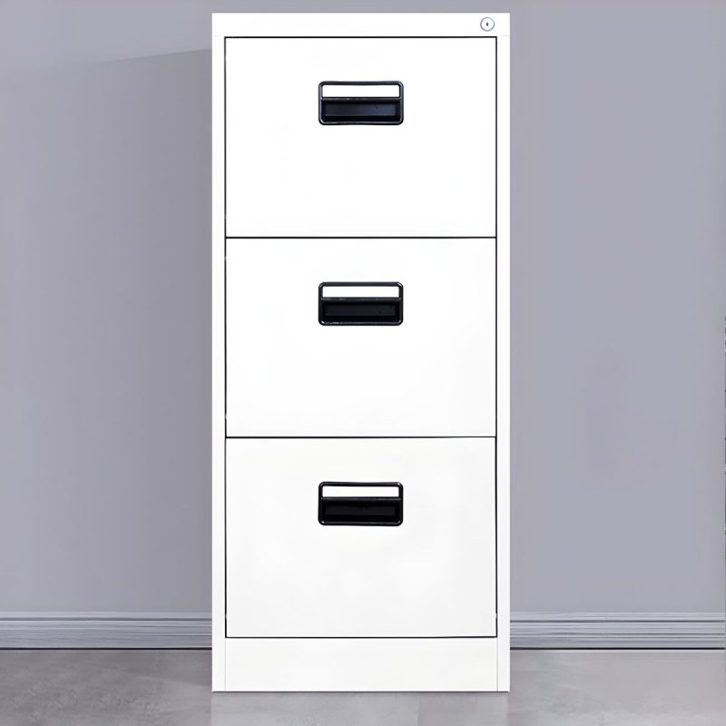 3-drawer metallic filing cabinet