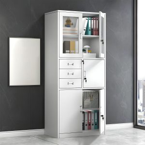 2-door metallic filing cabinet with safe