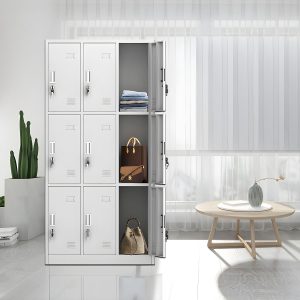 9-locker steel filing cabinet