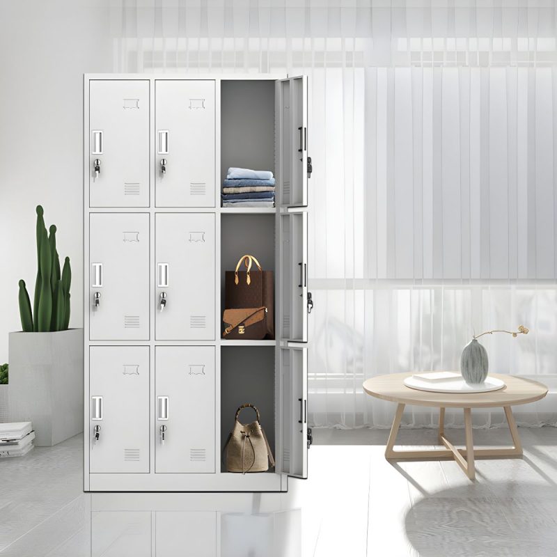 9-locker steel filing cabinet