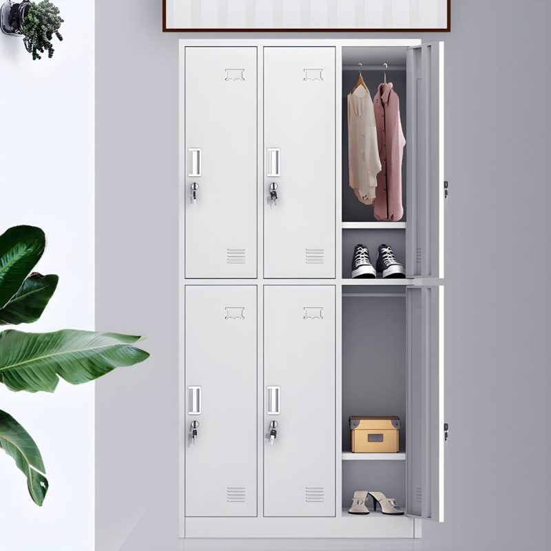 6-locker metallic filing cabinet - Image 3