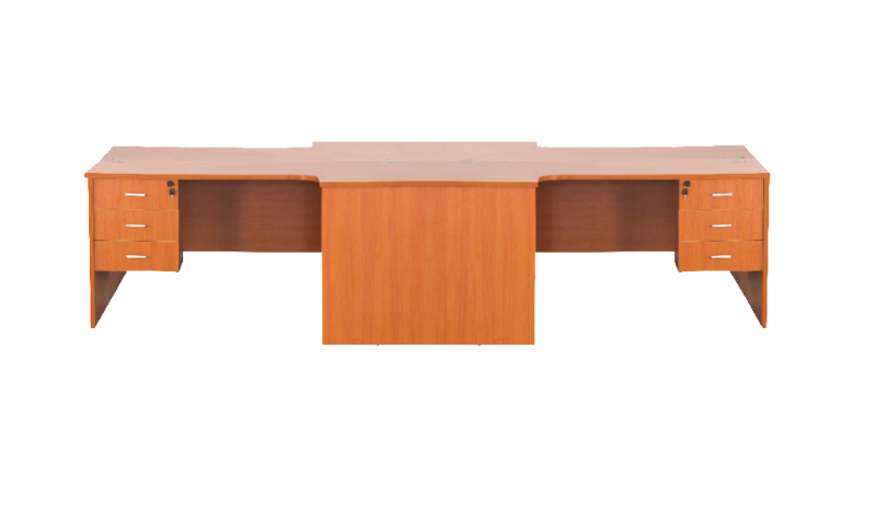 1.2m curved office desk-cherry - Image 3