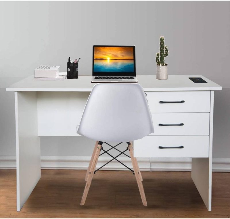 1.2m white office study desk