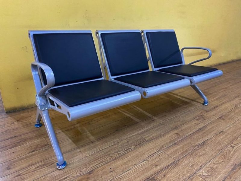 Heavy Duty 3 Seater Padded Link Chair