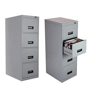 4-drawer metallic filing cabinet