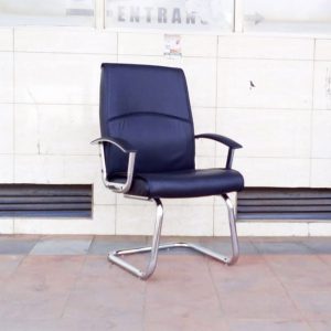 Black Pu Visitors Chair 21-003