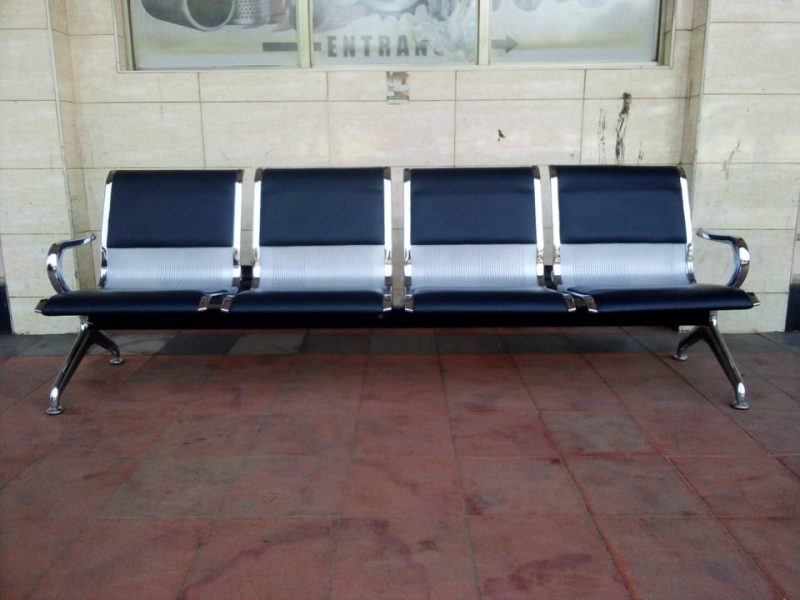 4-link padded office waiting bench - Image 2