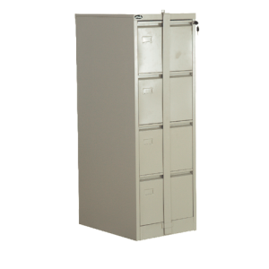 Steel Four Drawer Filing Cabinet With Locking Bar