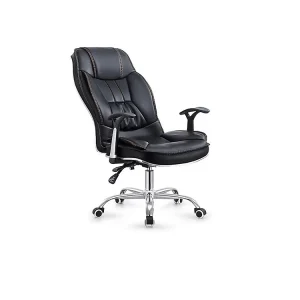 Reclining executive leather office chair
