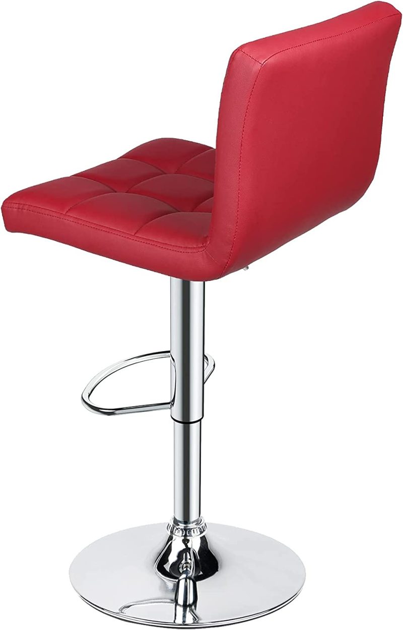 Modern Swivel Bar Stool -Red - Image 8