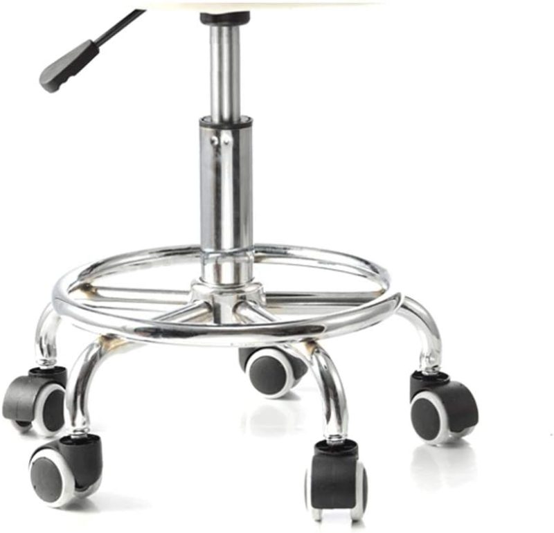 Salon swivel leather stool -black. - Image 6