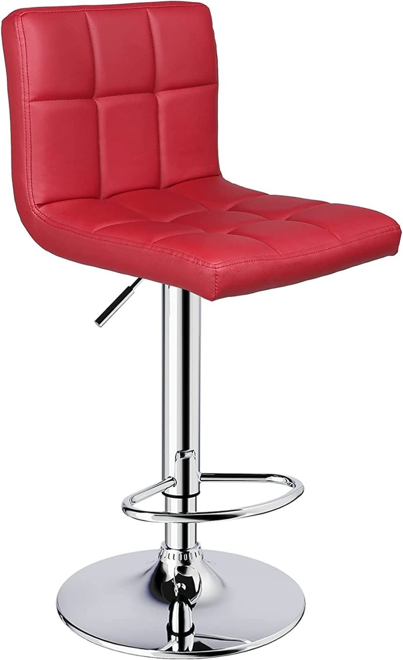 Modern Swivel Bar Stool -Red - Image 5
