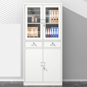 Metallic lockable filing cabinet