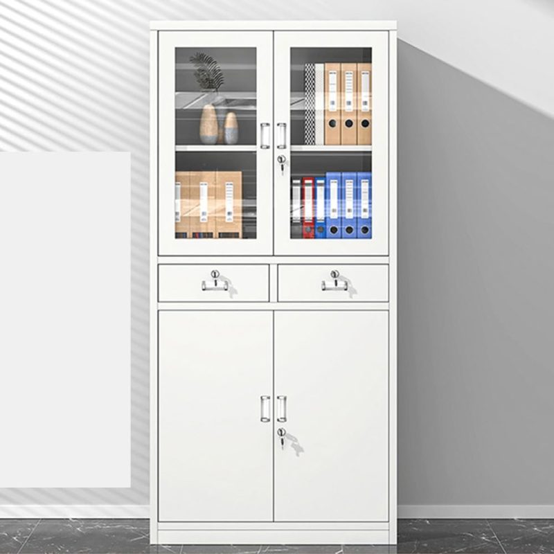 Metallic lockable filing cabinet
