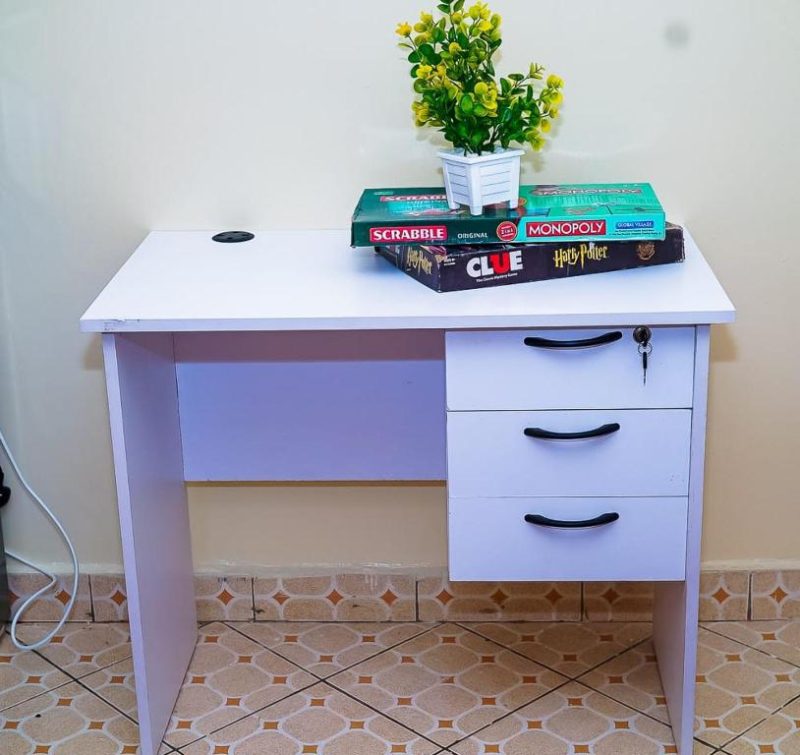 90cm white office desk