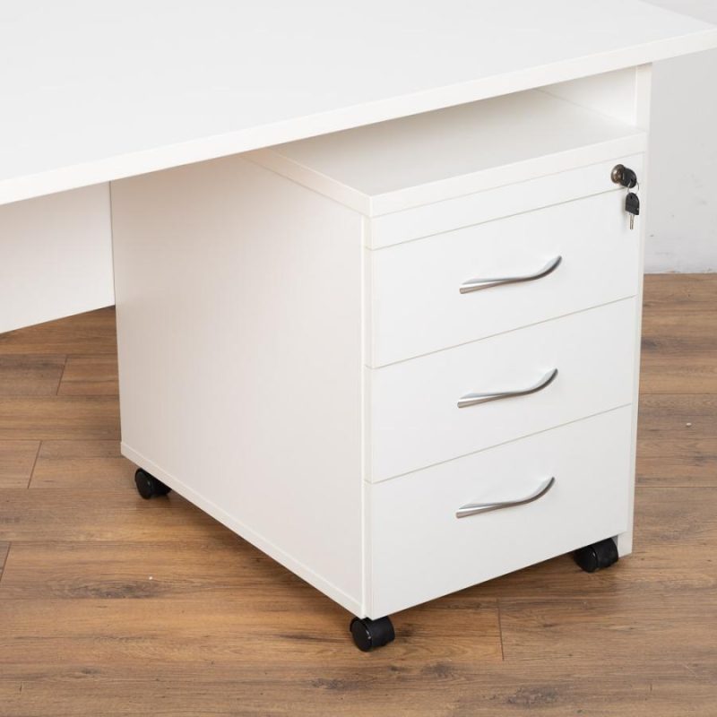1.4m office table with movable drawers - Image 2