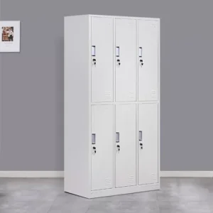 6-locker metallic cabinet