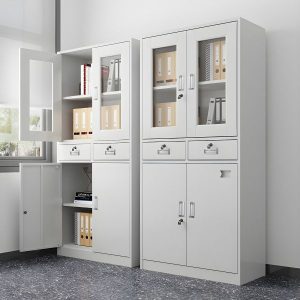 2-door half glass filing cabinet