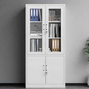 2-door half glass lockable cabinet