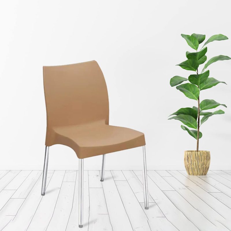 Black plastic office chair - Image 2