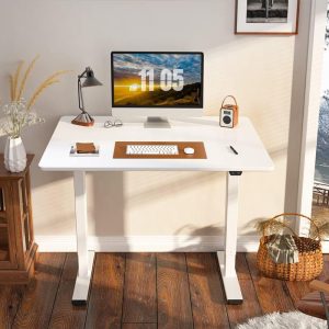1.2m white electric adjustable table