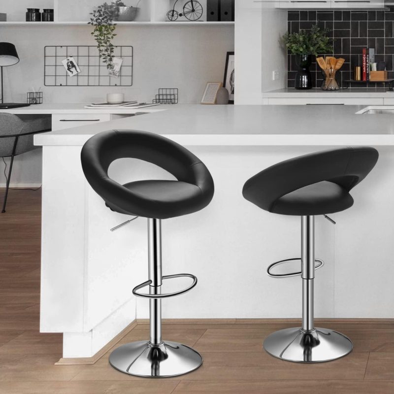 Black modern bar stool - Image 2