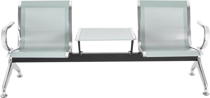 2-seater waiting bench with  coffee table - Image 4