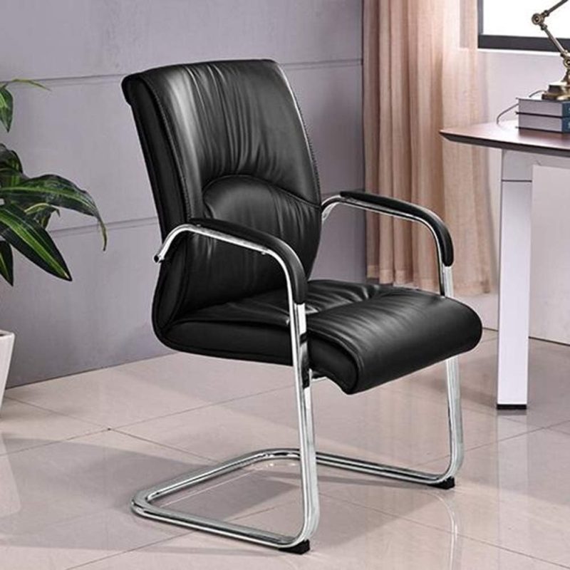 Executive leather office visitor seat