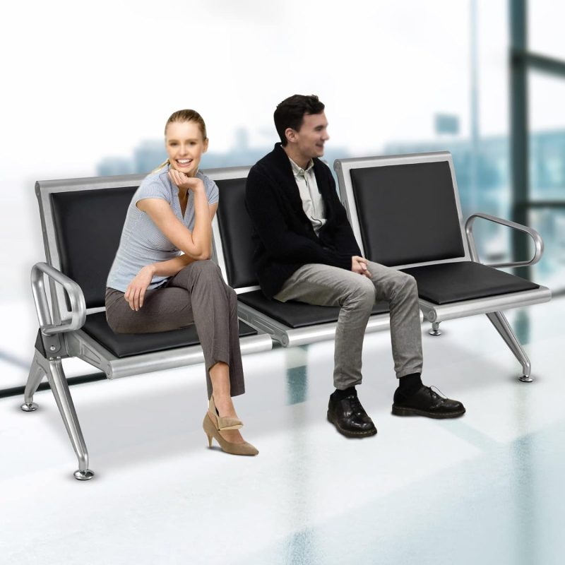 3-link heavy duty padded waiting bench - Image 3