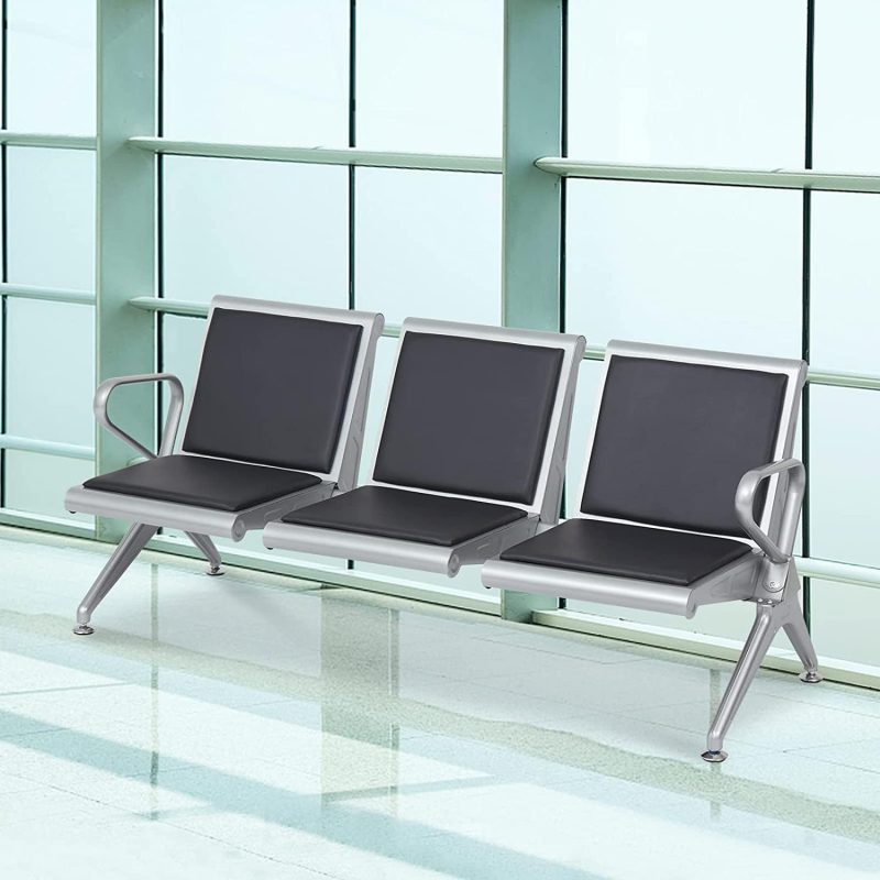 3 link heavyduty padded waiting bench