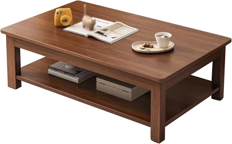 Rectangular mahogany office coffee table - Image 2