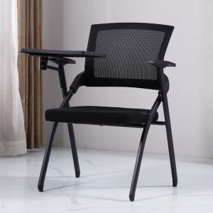 Foldable stackable mesh office chair