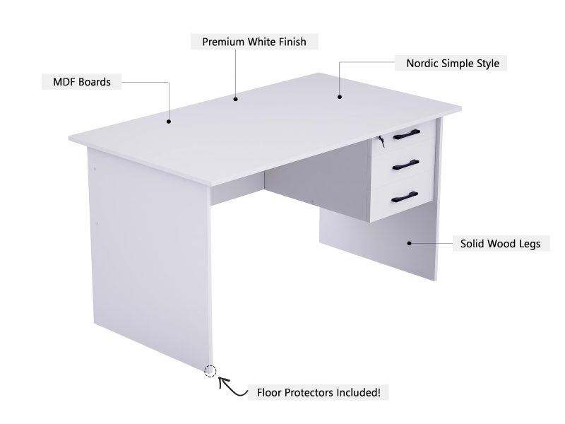 1.2m office desk-white - Image 6