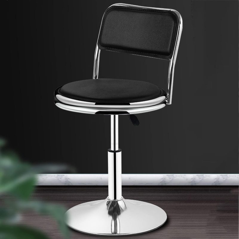Black modern swivel bar stool - Image 2