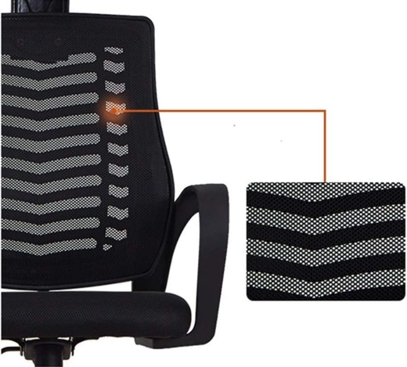 Swivel Task Chair -Black - Image 4