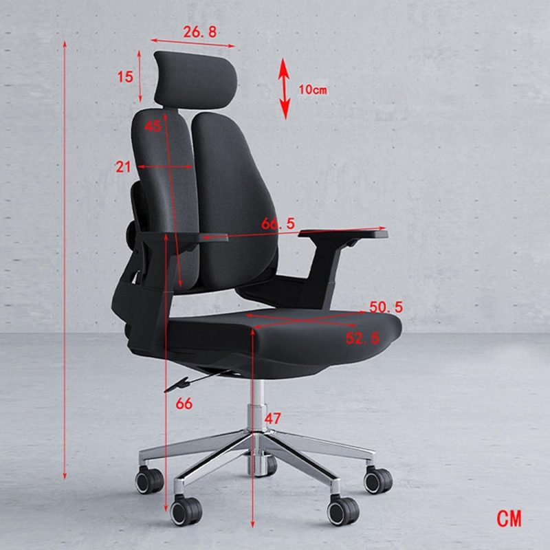 Comfortable fabric office chair - Image 2