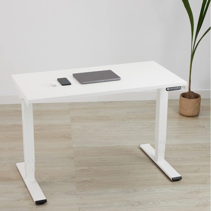 White electric adjustable desk - Image 5