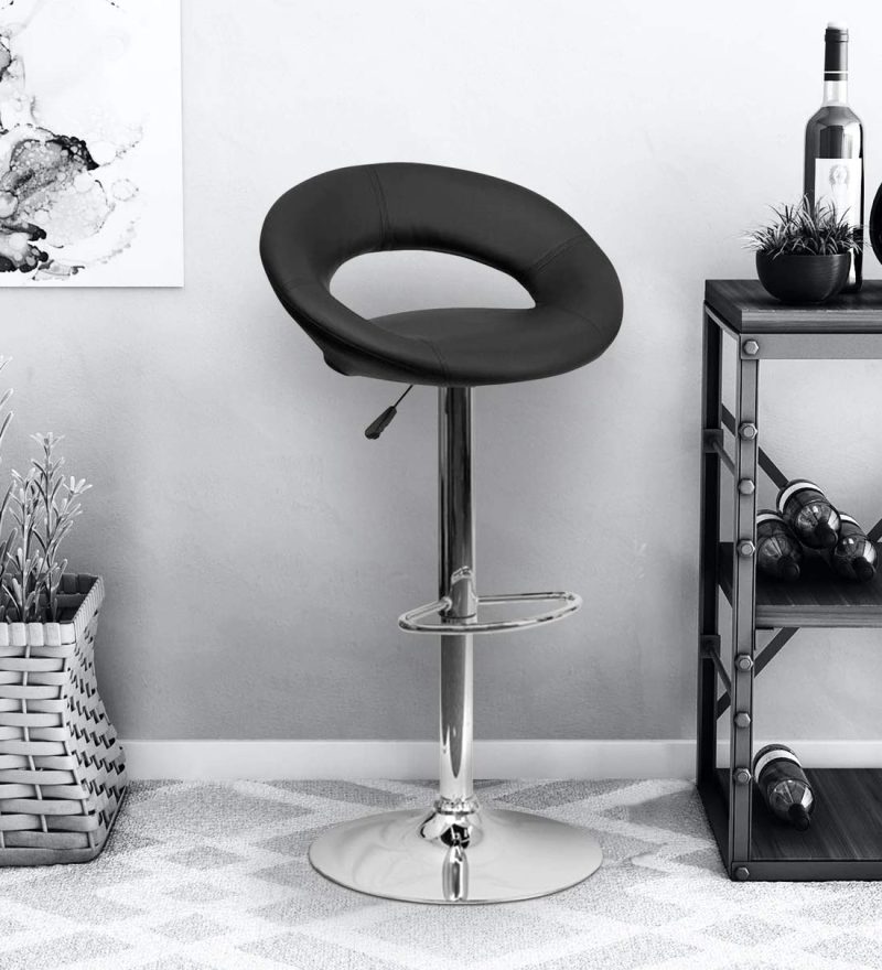 Black modern bar stool - Image 4