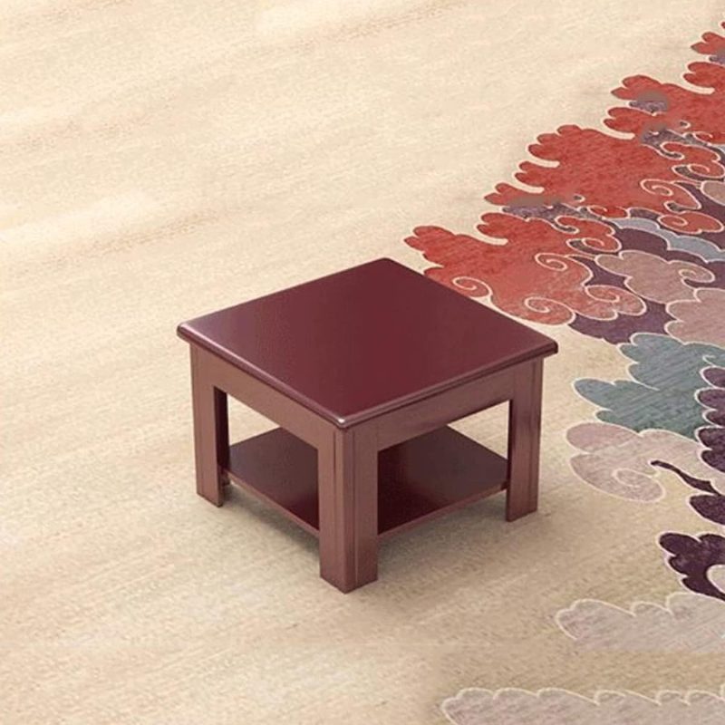 Square mahogany office stool - Image 3