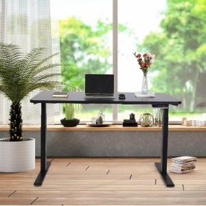 1.2m black electric desk