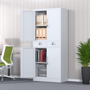 4-door metallic storage cabinet
