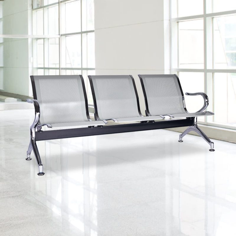 3 seater non-padded waiting bench