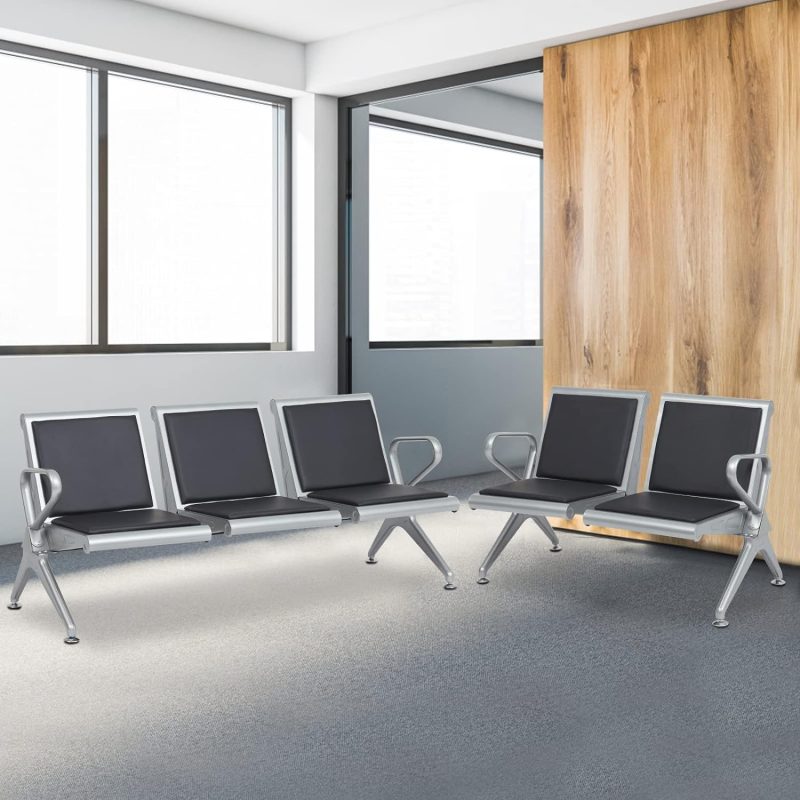 3-link heavy duty padded waiting bench