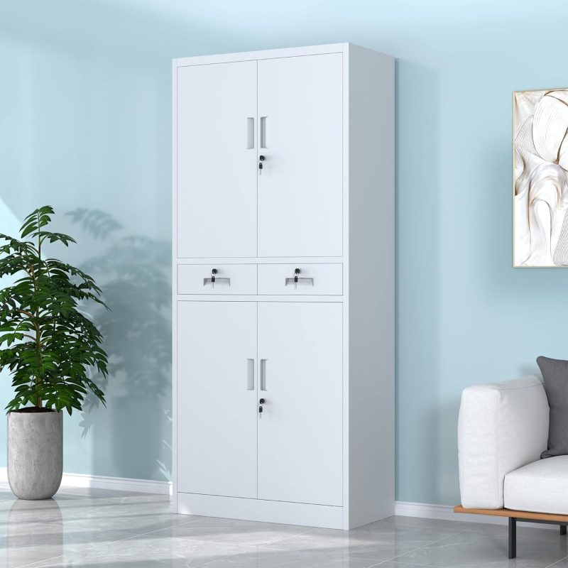 4-door metallic storage cabinet - Image 8