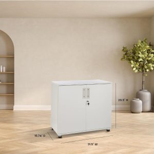White executive office cupboard