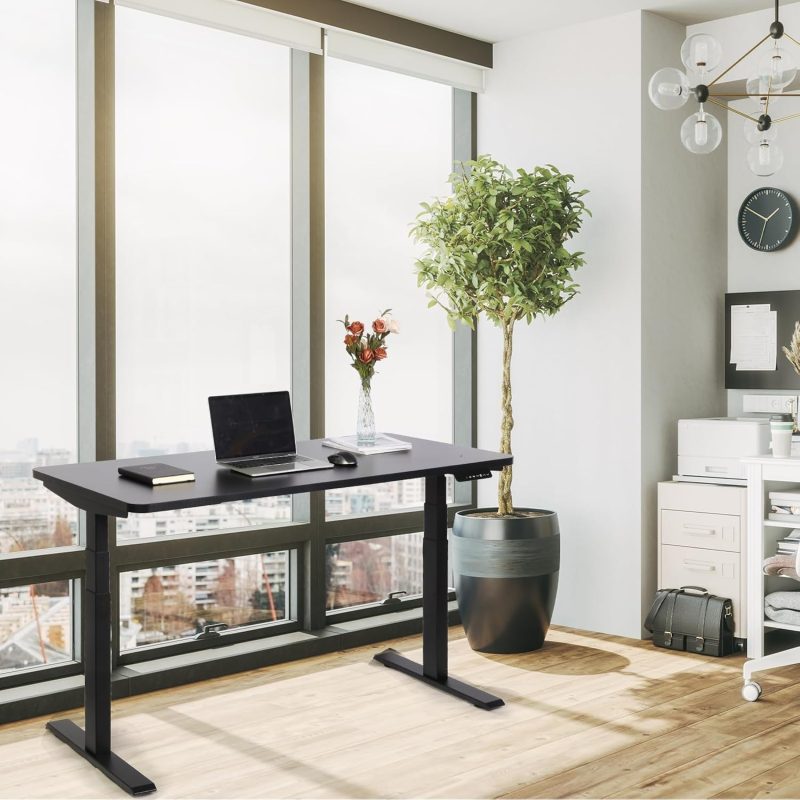 1.2m black electric desk - Image 7